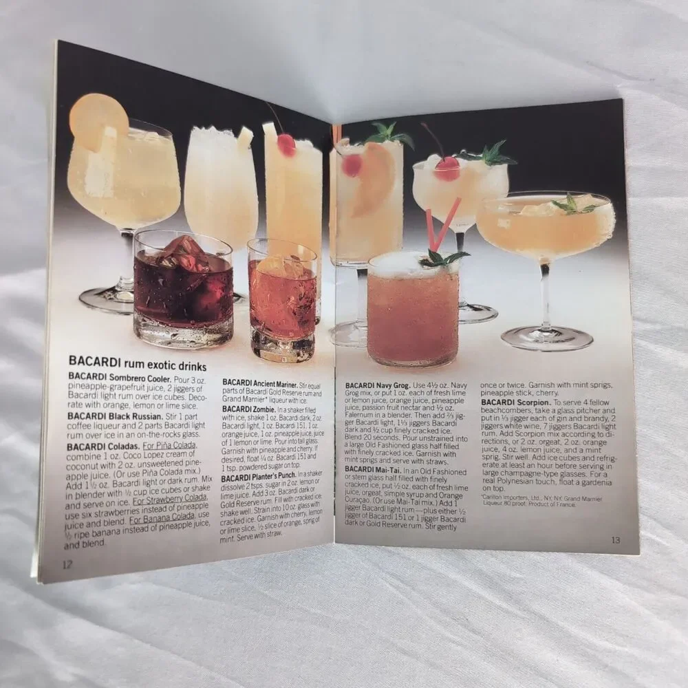 The Bacardi Party Book Recipes Booklet Cocktails Drinks Rum